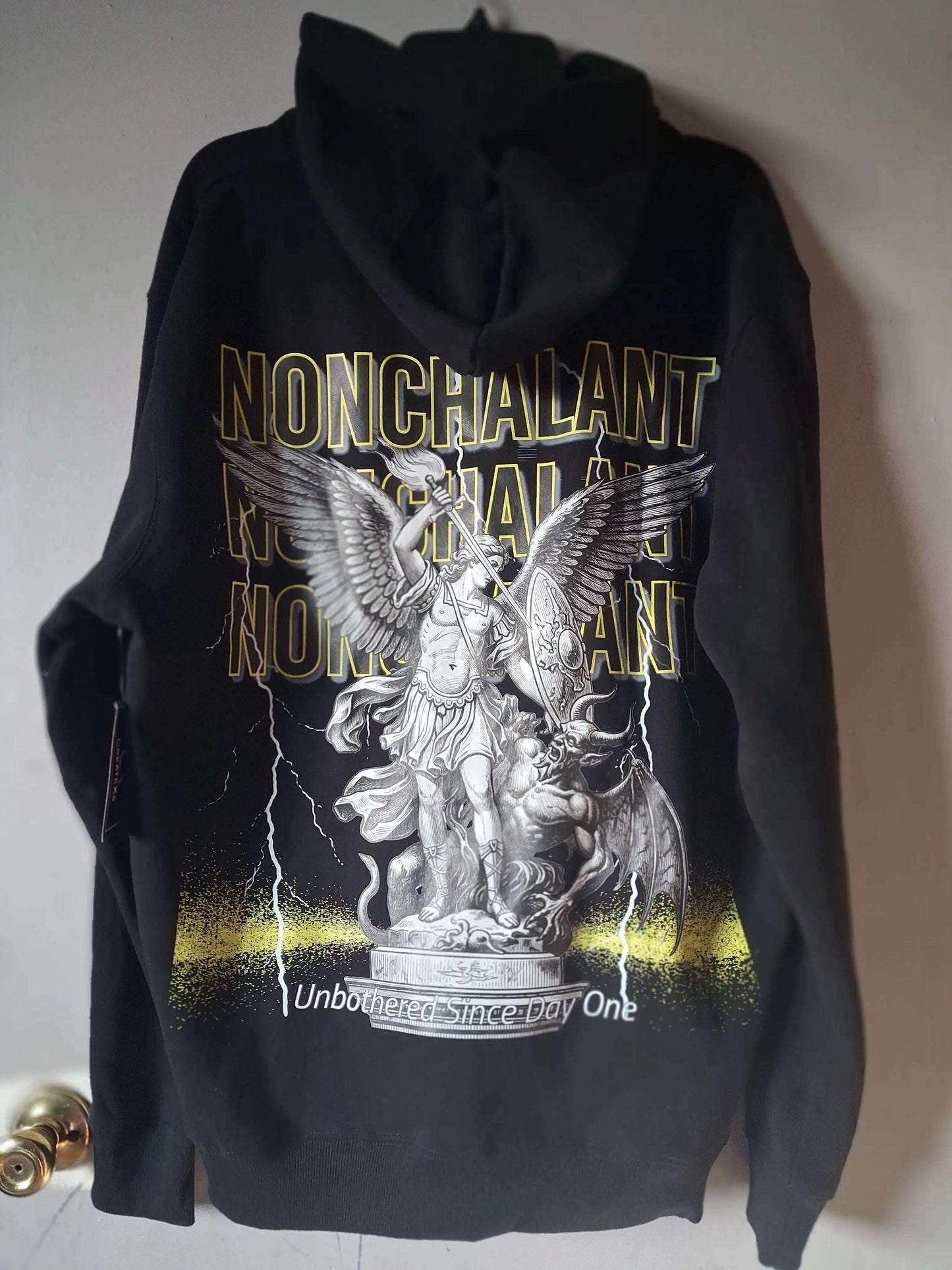 Demon & Angel Gothic Art Fleece Hoodie NONCHALANT Dark Clothing