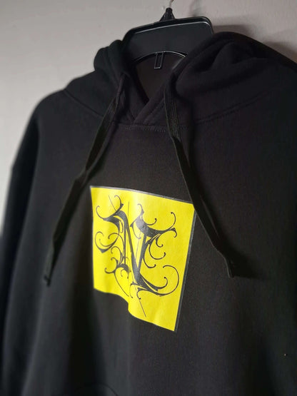 Demon & Angel Gothic Art Fleece Hoodie NONCHALANT Dark Clothing