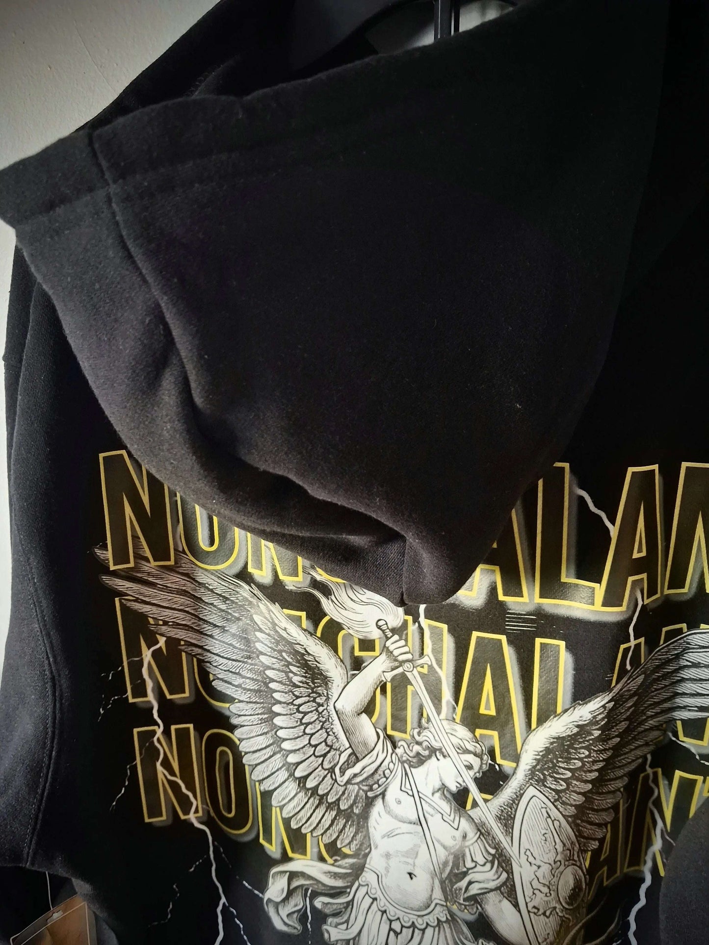 Demon & Angel Gothic Art Fleece Hoodie NONCHALANT Dark Clothing