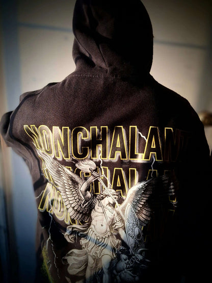 Dualsided T-shirt and hoodie combo with matching dark streetwear layers for casual everyday wear