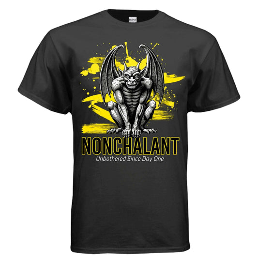 Gargoyle Statue dark aesthetic regular fit T-shirt on Gildan G500 preshrunk cotton tee