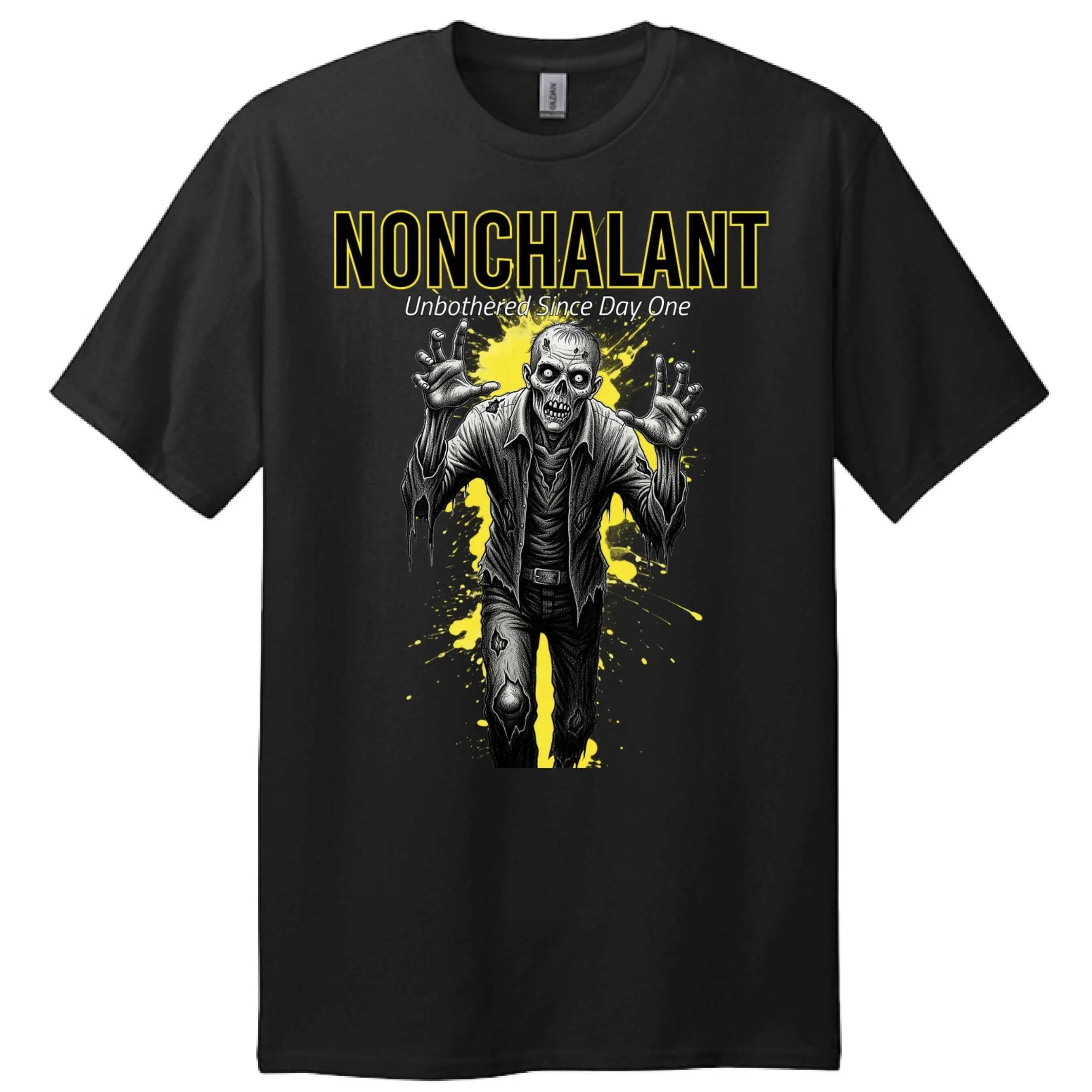 Zombie Tall T-shirt oversized dark aesthetic tall tee in 6 oz cotton with extra length and classic rib collar