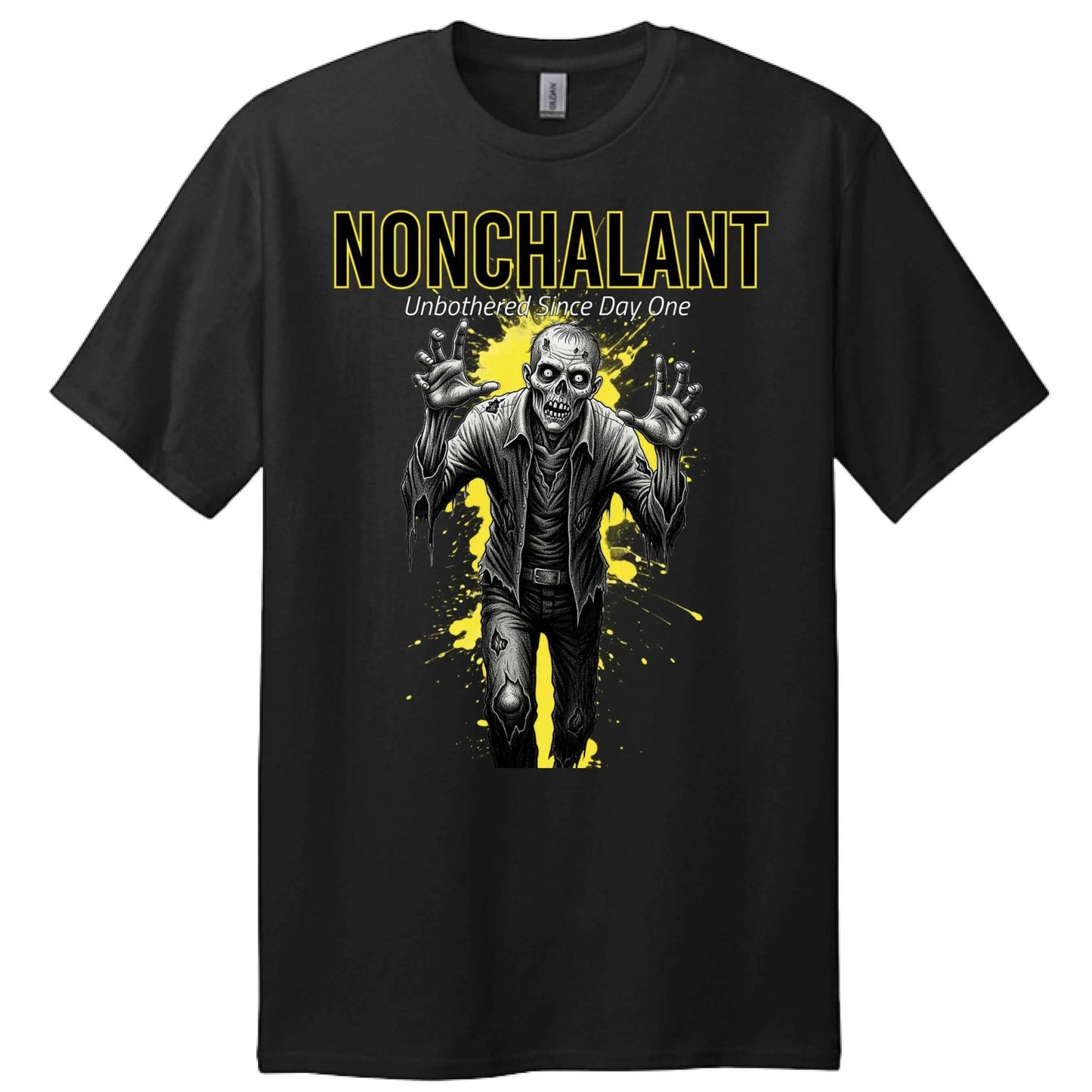 Zombie Tall T-shirt oversized dark aesthetic tall tee in 6 oz cotton with extra length and classic rib collar
