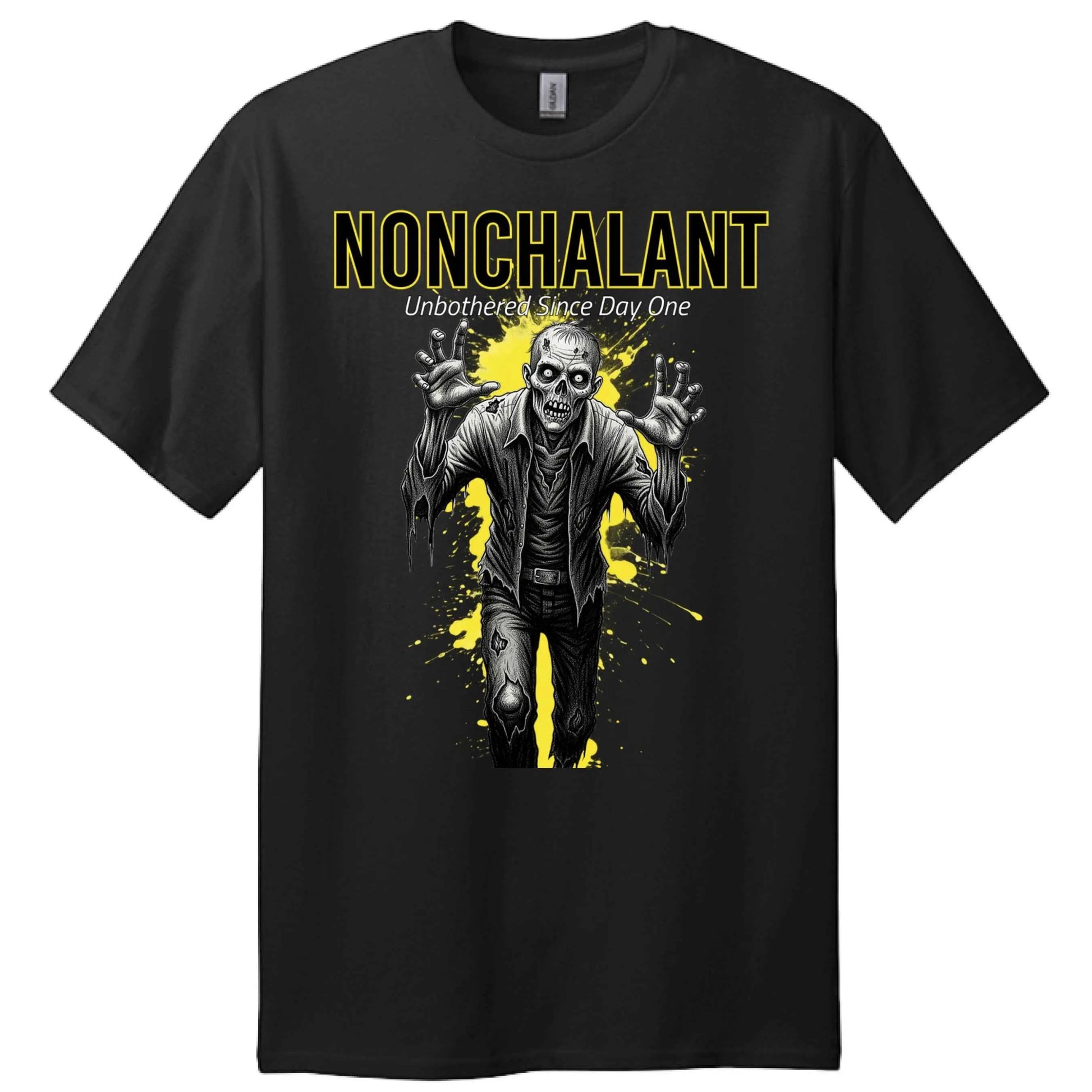 Zombie Tall T-shirt oversized dark aesthetic tall tee in 6 oz cotton with extra length and classic rib collar