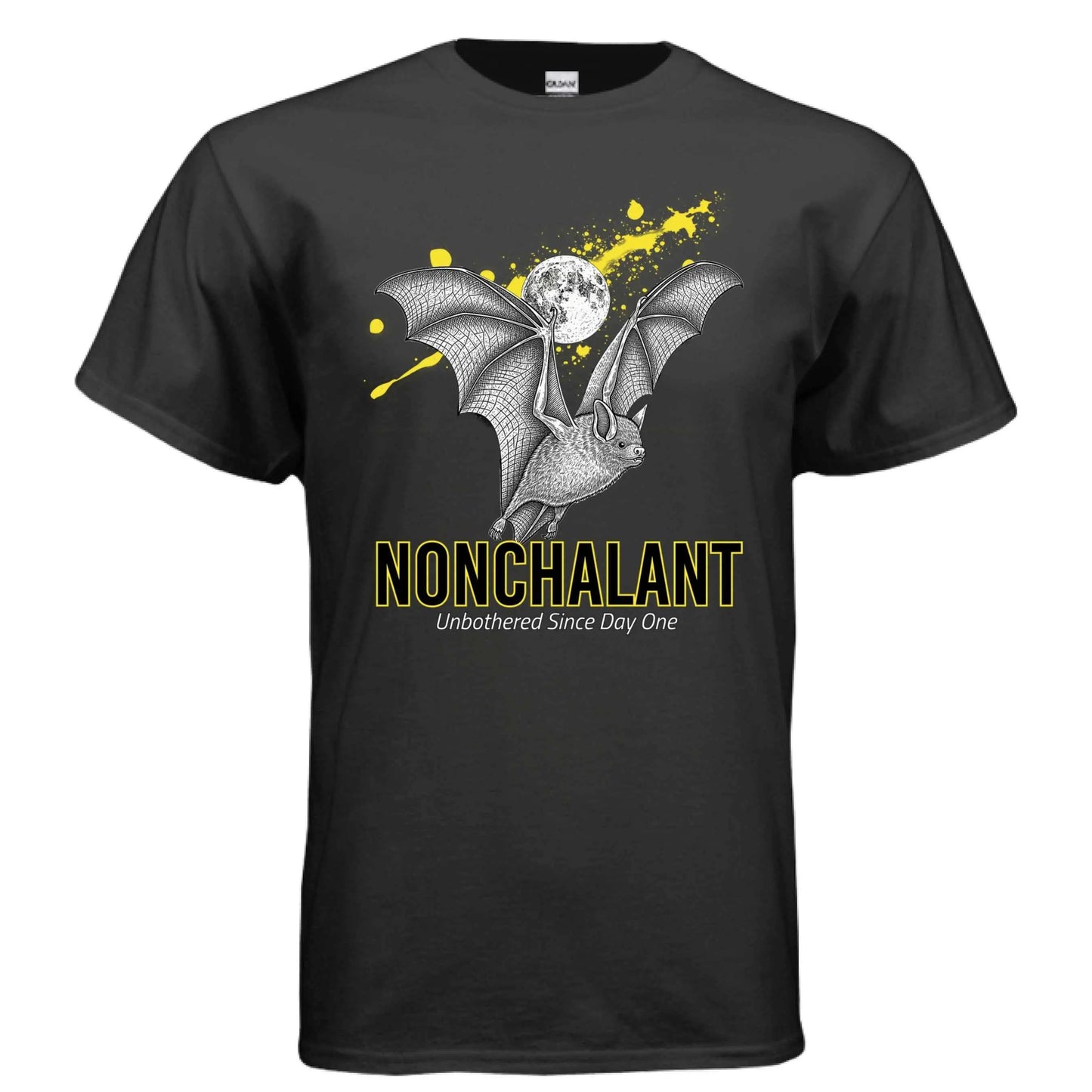 Flying Bat regular fit dark aesthetic T-shirt on Gildan G500 5.3 oz preshrunk cotton blank