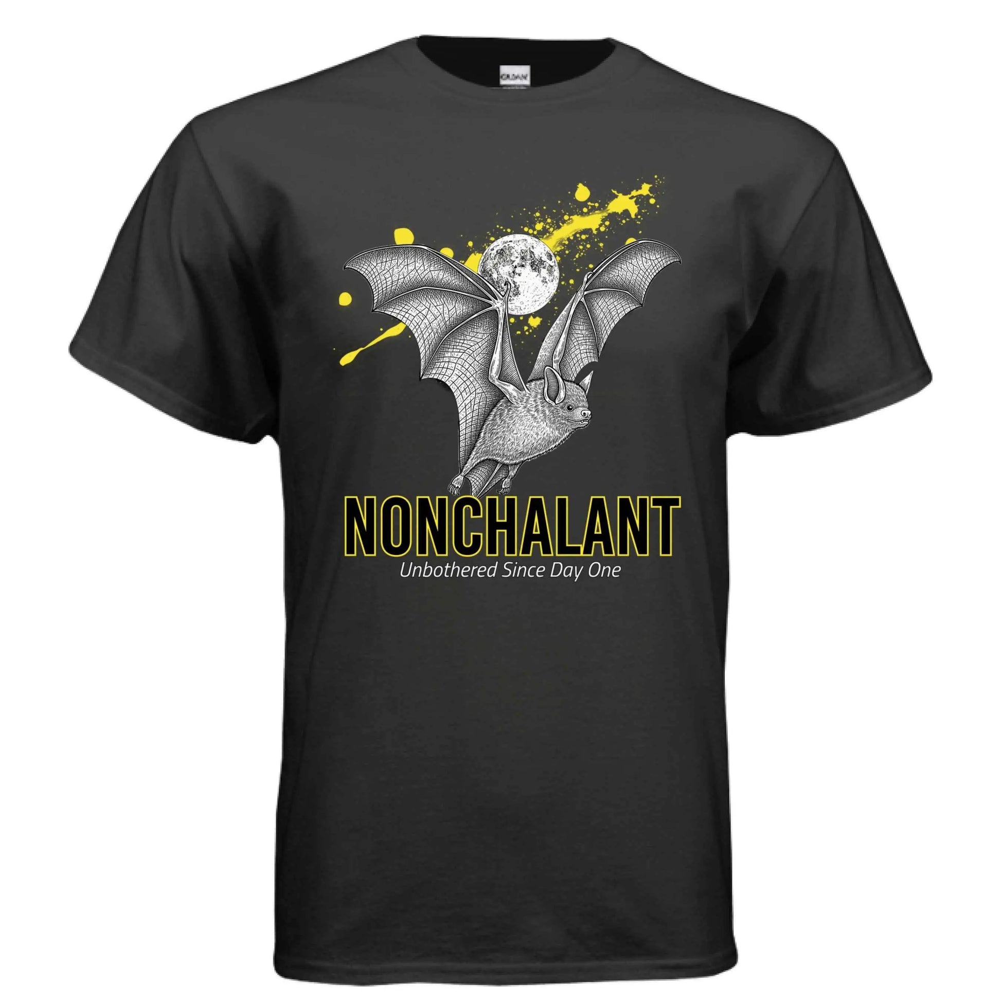 Flying Bat regular fit dark aesthetic T-shirt on Gildan G500 5.3 oz preshrunk cotton blank