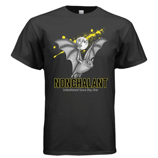 Flying Bat regular fit dark aesthetic T-shirt on Gildan G500 5.3 oz preshrunk cotton blank