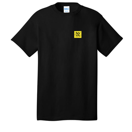 Spider and Wed Dualsided dark aesthetic cotton tee with dual-sided gothic graphic on Port & Company PC54 shirt